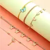 Amazon Europeo y Americano transfronterizo joyería metal simple traje combinado de 11 piezas tobillera moda femenina versátil Tobillera de playa
