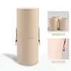 Suporte de Pincéis de Maquiagem Transfronteiriço em Estoque Tubo de Armazenamento Porta-Canetas de Mesa em Couro PU Recipiente de Armazenamento de Couro de Grande Capacidade Porta-Pincéis de Maquiagem