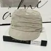 Sombrero de Montar Plisado de Temperamento Estilo Japonés para Mujer Otoño/Invierno Nuevo Retro Versátil Gorra de Periodista Gorra Plana de Temperamento Casual