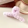 Presilha de Garra Pelúcia 2025 Novo Modelo Parte de Trás da Cabeça Presilha Tubarão Pente de Cabelo de Alta Qualidade Tendência Coque Simples Acessório de Cabelo para Mulheres