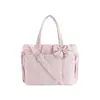 Bolsa tote feminina transfronteiriça, bolsa de armazenamento multi-bolsos de grande capacidade para o dia a dia, viagem casual, bolsa de ombro portátil