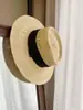 Sombrero de Paja Hueco Estilo Old Money Francés para Mujer Verano Viaje Vacaciones Protección Solar Sombrero para el Sol de Moda Versátil Sombrero de Playa