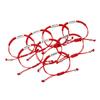 Pulsera Grabada de Acero Inoxidable con Cierre de Posicionamiento, Pulsera Trenzada de Hilo Rojo con Cierre de Posicionamiento, Pulsera Grabada