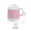 Caneca de cerâmica simples estilo europeu com tampa moderna criativa chá perfumado café fosco escritório casa presente atacado