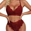 Aliexpress Spot Europeo y Americano Nuevo Traje Sexy de Encaje de Tres Puntos Lencería Sexy Fabricante al por Mayor