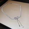 Luz de Luxo Nicho Elegante Strass Pérola Borla Clavícula Cadeia de Alta Qualidade Neckchain Moda Acessórios Populares Mulheres