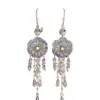 Ganchos de Oreja con Borla de Flor de Circonita Estilo Corte Retro para Mujer 2026 Venta Caliente Pendientes Exquisitos Lujo Ligero Sensación de Alta Gama Joyería para Orejas