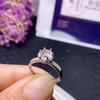 Anel de prata 925 da Caibao Jewelry vazio com incrustação de pedra pode ser feito por você mesmo