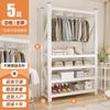 Prateleira Doméstica Simples Guarda-Roupa Quarto Cabideiro para Casacos e Capuzes Varanda Montagem Cabideiro Aberto Prateleira de Armazenamento Multicamadas