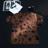 Camiseta tie-dye lavada de algodón puro de peso pesado de 230 g, retro transfronteriza, talla grande, corte holgado, hombros caídos, manga corta moderna, venta al por mayor