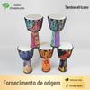 Imitação de pele de animal pandeiro pele sintética tambor africano adulto crianças aprendizagem desempenho batida de mão tambor ensino adereços tambor africano