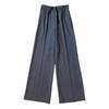 ¡Mismo estilo que m'S! Pantalones Rectos de Pierna Ancha para Mujer, Elegantes para el Trabajo, Mezcla de Lana Tencel, Cintura Elástica con Cordón