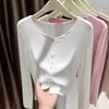 Cardigan protetor solar cinza modal feminino verão exterior canelado saia xale ar condicionado quarto exterior gelo seda camisola jaqueta