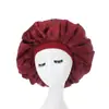 Amazon Transfronterizo Personalizado Satén Alta Elasticidad Seda Artificial Color Sólido Pañuelo para la Cabeza de Mujer Sombrero de Cuidado del Cabello de Satén con Ala Ancha