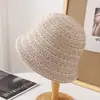 Novo Chapéu de Pescador de Lã Tricotado de Cor Mista Estilo Japonês para Mulheres, Chapéu Bucket Casual Versátil para Outono e Inverno, Chapéu Cloche Quente e Resistente ao Frio