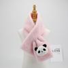 Cachecol de pelúcia estilo coreano imitação de pelo de coelho feminino outono e inverno cachecol macio estudante feminino cor sólida cruzado cachecol quente espesso