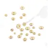 Cuentas Separadoras Chapadas en Oro de 14K Cuentas Planas Doradas Cuentas Sueltas Accesorios Pulsera DIY Hecha a Mano Cuentas para Cuerda Materiales Al por Mayor