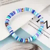 Pulsera de Arcilla Blanda Multicolor Versátil de Moda Joyería para Mujer Casual Vacaciones Playa Transfronteriza Europea y Americana Joyería Hecha a Mano al por Mayor