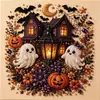 Pintura de Diamantes para Halloween DIY Pintura Decorativa Hecha a Mano con Pedrería - Fantasma, Calabaza, Muro de Castillo Arte de Pared - Nuevo Modelo Transfronterizo