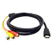 Adaptador de cableado de decodificador HDMI a 3 RCA HD HDMI a cable de video 3 Loto audio 1.5 metros