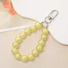Nuevo llavero de coche colgante con cuentas redondas, accesorio de pulsera de cuentas coloridas, decoración fresca y elegante para funda de auriculares