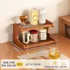 Estante de Almacenamiento con Portavasos para Escritorio Hogareño Encimera Acrílico Multicapa Juego de Té Taza de Café Taza de Agua Estante de Colocación Almacenamiento