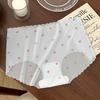 Ropa Interior de Seda de Hielo para Niñas, Calzones de Seda de Morera con Estampado Floral, Antibacterianos en la Zona Íntima, Cómodos con Sensación de Piel Desnuda, Amigables con la Piel, Sin Costuras, de Cintura Media para Mujer