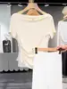 Camiseta de Verano Cómoda de Tela de Seda de Hielo para Mujer, Suave Elegante, Versátil y Favorecedora, Top Corto de un Hombro