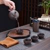 Juego de Té Kung Fu de Arcilla Púrpura y Dos Tazas Almacenamiento Portátil Tetera de Viaje Taza de Té Juego Completo de Regalos de Negocios