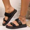 Pantuflas Frescas Transfronterizas Europeas y Americanas Nuevo Estilo para Mujer Tallas Grandes con 2025 Pantuflas de Exterior Comercio Exterior Moda de Verano Europea y Americana Venta al por Mayor Tallas Grandes
