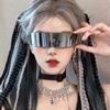 Gafas de Fiesta de Moda 2026, Gafas de Sol Geniales de Ciencia Ficción, Gafas de Sol Modernas Cyberpunk