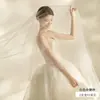 Véu de Noiva Transparente Camada Única de Cristal Coreano Liso Alta Definição Casamento Noiva Casamento Toque de Luxo Véu para Fotografia de Estúdio Peça Única