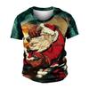 Nova Camiseta de Manga Curta de Verão Clássica com Estampa Animal Tigre Quente Transfronteiriça Estampa Digital 3D Casual Esportiva