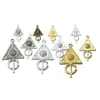 Pendente Triangular Redondo de Liga de Metal Árabe do Oriente Médio Transfronteiriço Pendente em Relevo Colar Geométrico DIY Acessórios para Mala