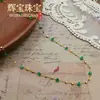 Collar de Acero Inoxidable con Piedras de Color Irregulares Estrelladas de Dopamina Colorido para Mujer Cadena Versátil para Clavícula Nuevo Conjunto de Lujo Ligero