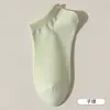 Meias Curtas de Algodão para Mulheres, Primavera e Verão, Cor Sólida, Anti-Pilling, Meias Baixas, Esportes Estudantis, Branco, Absorventes de Suor, Respiráveis, Meias Sem Costura