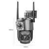 Explosões transfronteiriças V380PRO-9 à prova d'água ao ar livre WiFi4G lente dupla tela dupla HD sonda de visualização para várias pessoas