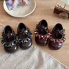 Zapatos Andadores para Bebé Niña Zapatos de Princesa con Encaje Estilo Ballet Zapatos Pequeños de Cuero para Niñas Suela Suave Nuevo Estilo Lazo Lindos Zapatos Individuales para Bebé