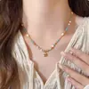 Colar de Pérolas Dopamina para Mulheres 2025 Novo Estilo Corrente Clavicular com Toque de Luxo, Luxo Leve, Acessório Único de Praia