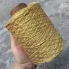 Ventas Directas de Fábrica Hilo Iridiscente Hueco con Hilo Dorado y Plateado Crochet Tejido Hecho a Mano Oso de Peluche Cabeza de Muñeca Leidezhuzhu