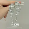 Pendientes Flor de Pétalo Estilo Hong Kong Palacio Retro Lujo Accesible Nicho Pendientes de Gama Alta Pendientes de Moda Flores Grandes Exageradas