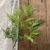 Pico de bambu de galho alto céu estrelado dente-de-leão verde escuro verde claro estilo floresta celebração de casamento decoração marcador de corredor arranjo de flores teto alto material de folha