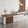 Nuevo mostrador de caja registradora de esquina estilo chino, escritorio de recepción de empresa, diseño simple para tiendas de ropa, mesa de bar comercial de oficina