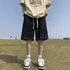 Shorts Casuais Masculinos de Camurça Estampada Estilo Americano Tendência Verão 2026 Nova Chegada Shorts Esportivos Largos Tendência