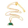 Amazon Cross-border Pedra de Cristal Natural Borda Galvanizada Pingente de Lua Colar de Moda Personalizado Colar de Lua