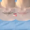 Adesivos de tatuagem termocrômicos que mudam de cor quando aquecidos, apresentando designs de laço, asas e coração para a parte inferior das costas, cintura e virilha, são adesivos de tatuagem temporária à prova d'água