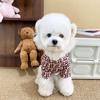 Preppy estilo coreano estilo grande masculino principais roupas de animais de estimação xícara de chá cão outono e inverno quente falso de duas peças suéter moda
