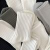 Meias Zhuji Meias Masculinas Outono e Inverno Meias Esportivas de Meia-Panturrilha Preto e Branco Meias Longas Desodorantes Absorventes de Suor Respiráveis Meias Esportivas da Moda para Homens