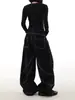 Jeans Anchos Retro Bordados de Calle Americana para Mujer Verano Nueva Marca de Moda Sueltos Deconstruidos Pantalones Scimitar de Pareja