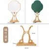 Suporte para Leque Dobrável Estilo Chinês, Suporte para Leque de Palácio, Base de Suporte de Chão, Madeira Maciça, Removível, Frete Grátis